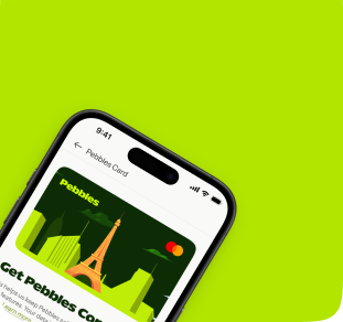Pebbles Card screen